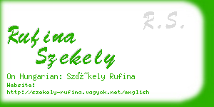 rufina szekely business card